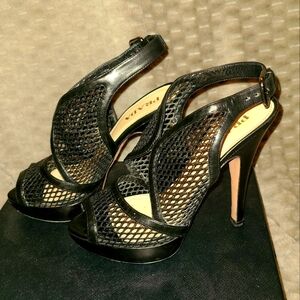 Prada netted heels